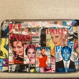 Vibrant Magazine Print Clutch